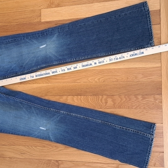 Fossil Women's Size 27 Boyfriend Distressed Denim Jeans 8" Rise Western Cowgirl - Picture 11 of 14